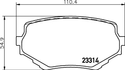 Комплект тормозных колодок (HELLA: 8DB 355 029-591)