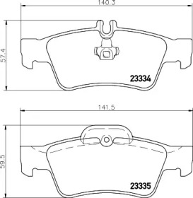 Комплект тормозных колодок (HELLA: 8DB 355 026-431)