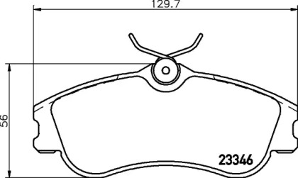 Комплект тормозных колодок (HELLA: 8DB 355 024-021)