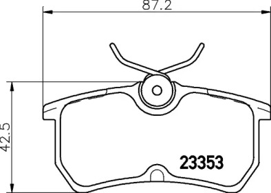 Комплект тормозных колодок (HELLA: 8DB 355 018-411)