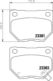 Комплект тормозных колодок (HELLA: 8DB 355 030-361)