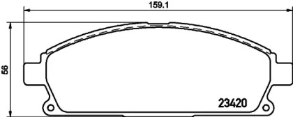 Комплект тормозных колодок (HELLA: 8DB 355 030-171)