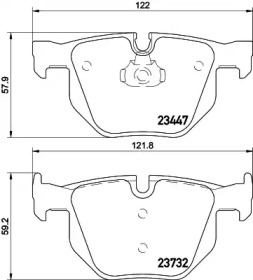 Комплект тормозных колодок (HELLA: 8DB 355 026-251)