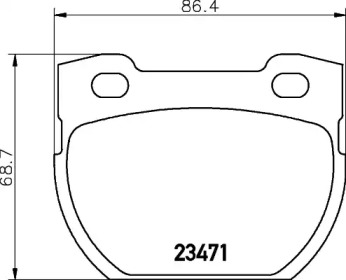 Комплект тормозных колодок (HELLA: 8DB 355 019-231)