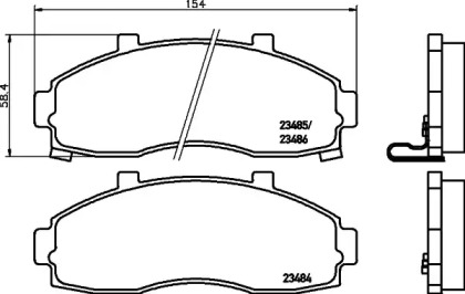 Комплект тормозных колодок (HELLA: 8DB 355 027-531)