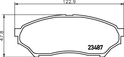 Комплект тормозных колодок (HELLA: 8DB 355 027-541)