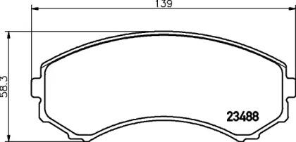 Комплект тормозных колодок (HELLA: 8DB 355 027-551)