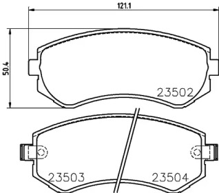 Комплект тормозных колодок (HELLA: 8DB 355 027-571)