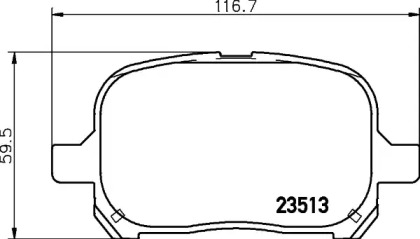 Комплект тормозных колодок (HELLA: 8DB 355 027-601)