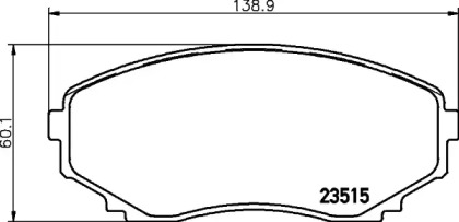 Комплект тормозных колодок (HELLA: 8DB 355 027-611)