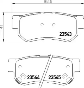 Комплект тормозных колодок (HELLA: 8DB 355 024-171)