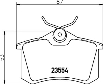 Комплект тормозных колодок (HELLA: 8DB 355 026-421)