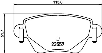 Комплект тормозных колодок (HELLA: 8DB 355 029-611)