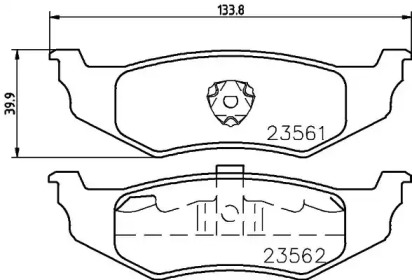 Комплект тормозных колодок (HELLA: 8DB 355 018-661)