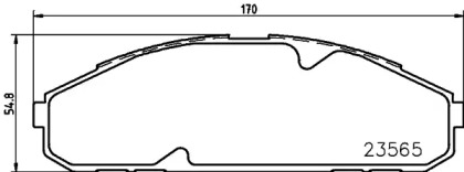 Комплект тормозных колодок (HELLA: 8DB 355 011-581)