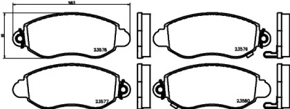 Комплект тормозных колодок (HELLA: 8DB 355 019-361)