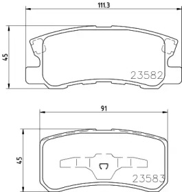 Комплект тормозных колодок (HELLA: 8DB 355 024-151)