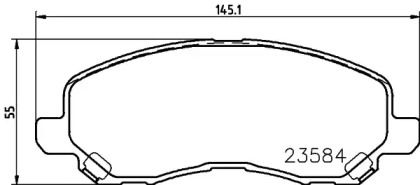 Комплект тормозных колодок (HELLA: 8DB 355 024-141)