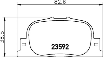 Комплект тормозных колодок (HELLA: 8DB 355 024-191)