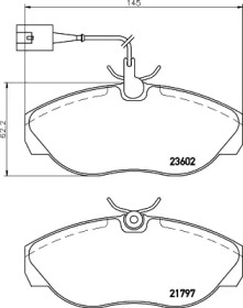 Комплект тормозных колодок (HELLA: 8DB 355 018-891)