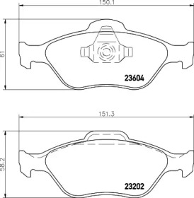 Комплект тормозных колодок (HELLA: 8DB 355 027-761)