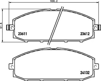 Комплект тормозных колодок (HELLA: 8DB 355 027-771)