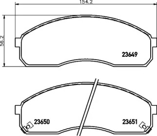 Комплект тормозных колодок (HELLA: 8DB 355 027-791)