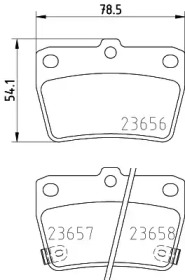 Комплект тормозных колодок (HELLA: 8DB 355 027-821)