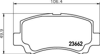 Комплект тормозных колодок (HELLA: 8DB 355 027-831)