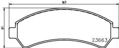 Комплект тормозных колодок (HELLA: 8DB 355 023-521)