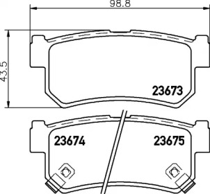 Комплект тормозных колодок (HELLA: 8DB 355 027-841)