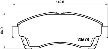 Комплект тормозных колодок (HELLA: 8DB 355 020-461)