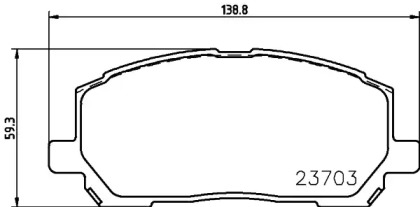 Комплект тормозных колодок (HELLA: 8DB 355 027-871)