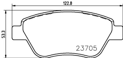 Комплект тормозных колодок (HELLA: 8DB 355 023-881)