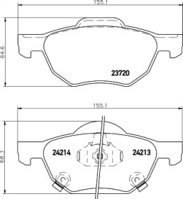 Комплект тормозных колодок (HELLA: 8DB 355 030-191)