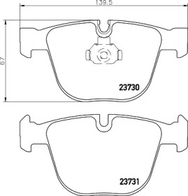 Комплект тормозных колодок (HELLA: 8DB 355 026-021)