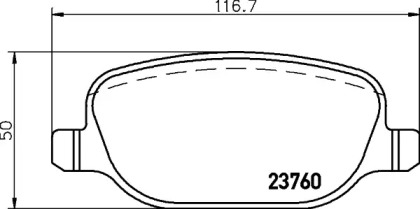 Комплект тормозных колодок (HELLA: 8DB 355 018-771)