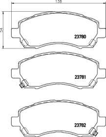 Комплект тормозных колодок (HELLA: 8DB 355 027-931)