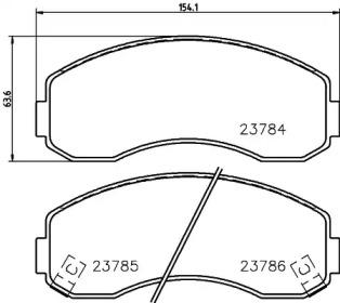 Комплект тормозных колодок (HELLA: 8DB 355 010-131)