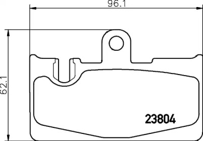 Комплект тормозных колодок (HELLA: 8DB 355 011-661)