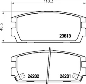 Комплект тормозных колодок (HELLA: 8DB 355 024-331)