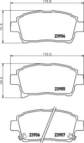 Комплект тормозных колодок (HELLA: 8DB 355 030-241)