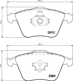 Комплект тормозных колодок (HELLA: 8DB 355 030-091)