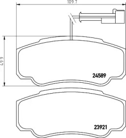 Комплект тормозных колодок (HELLA: 8DB 355 013-511)