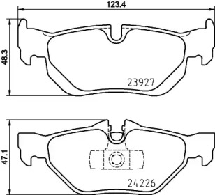 Комплект тормозных колодок (HELLA: 8DB 355 026-051)