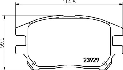 Комплект тормозных колодок (HELLA: 8DB 355 028-061)