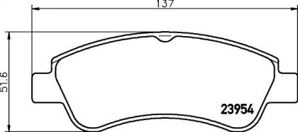 Комплект тормозных колодок (HELLA: 8DB 355 023-751)