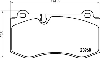 Комплект тормозных колодок (HELLA: 8DB 355 026-081)