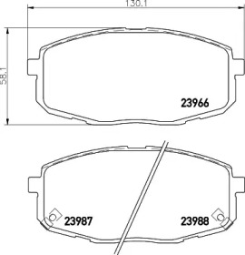 Комплект тормозных колодок (HELLA: 8DB 355 010-611)