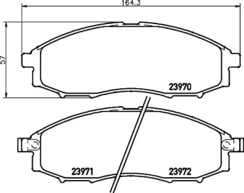 Комплект тормозных колодок (HELLA: 8DB 355 028-111)